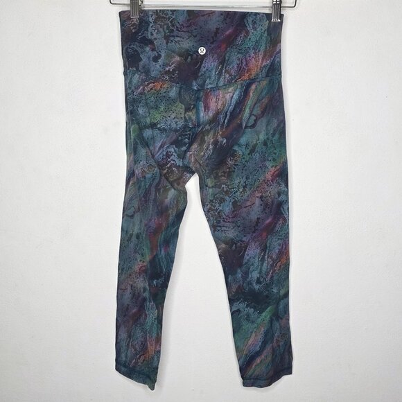 Lululemon Align Crop Leggings 21" Inseam Multicolor Pattern Women's Size 6 - Picture 2 of 6